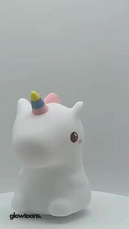 Cute Unicorn Night Light: Soft Silicone Lamp for Kids’ and Adults Rooms